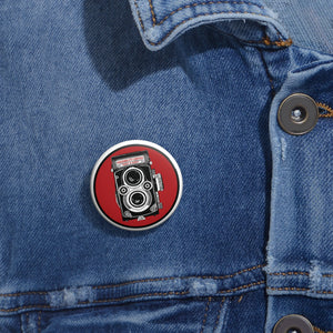 Possibility Coffee Button pin on a denim jacket