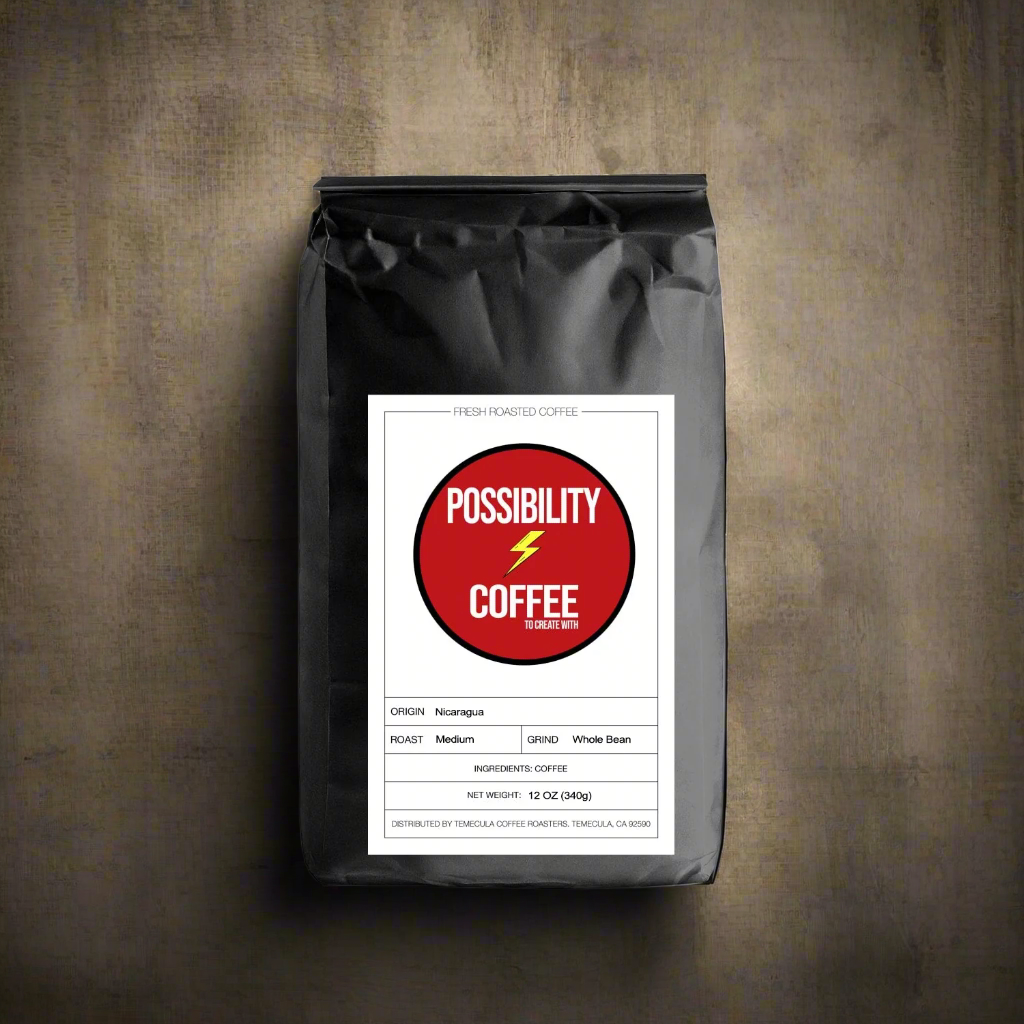 Bag of Possibility Coffee Single Origin Nicaragua with dark background