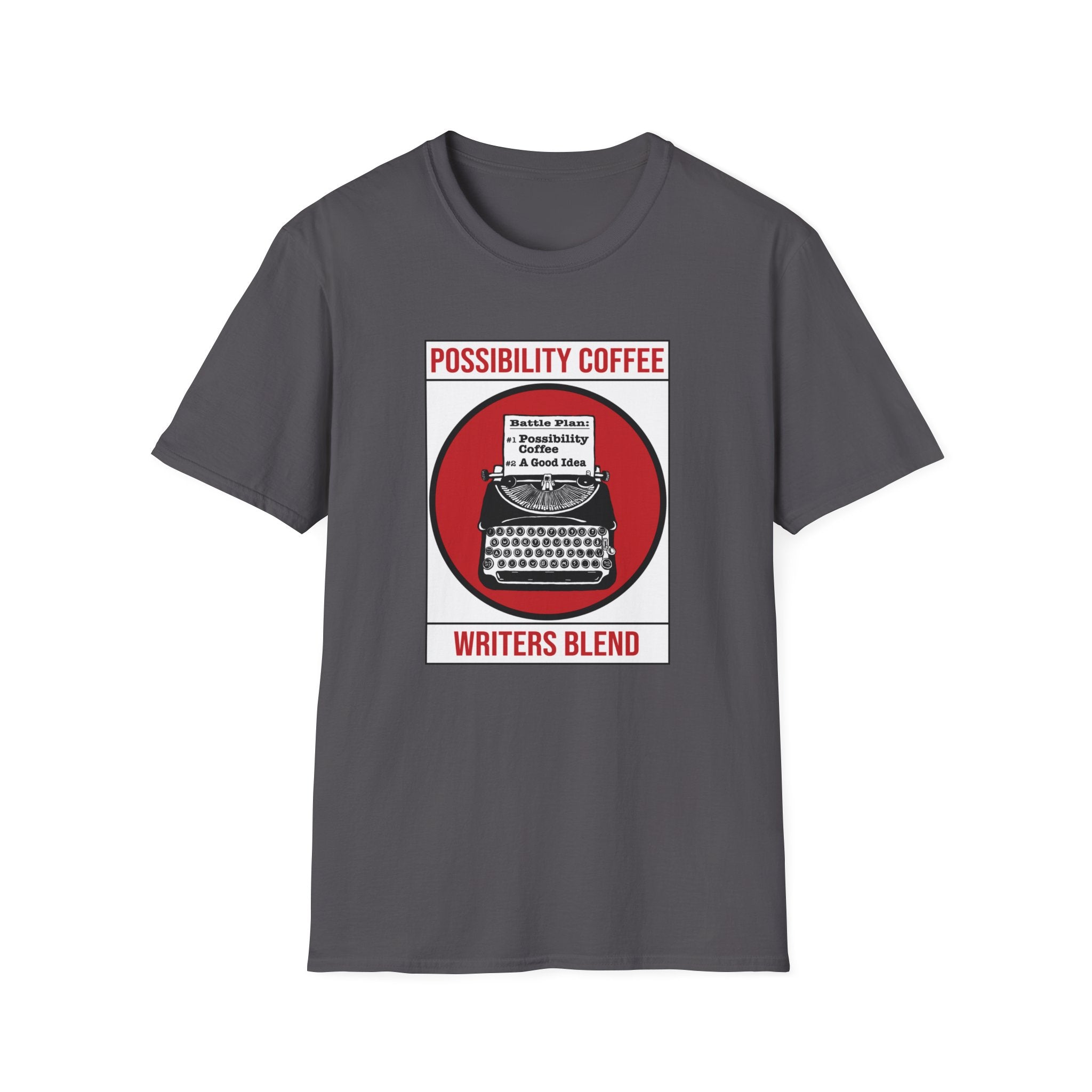 Charcoal Gray Possibility Coffee Writers Blend T-Shirt 