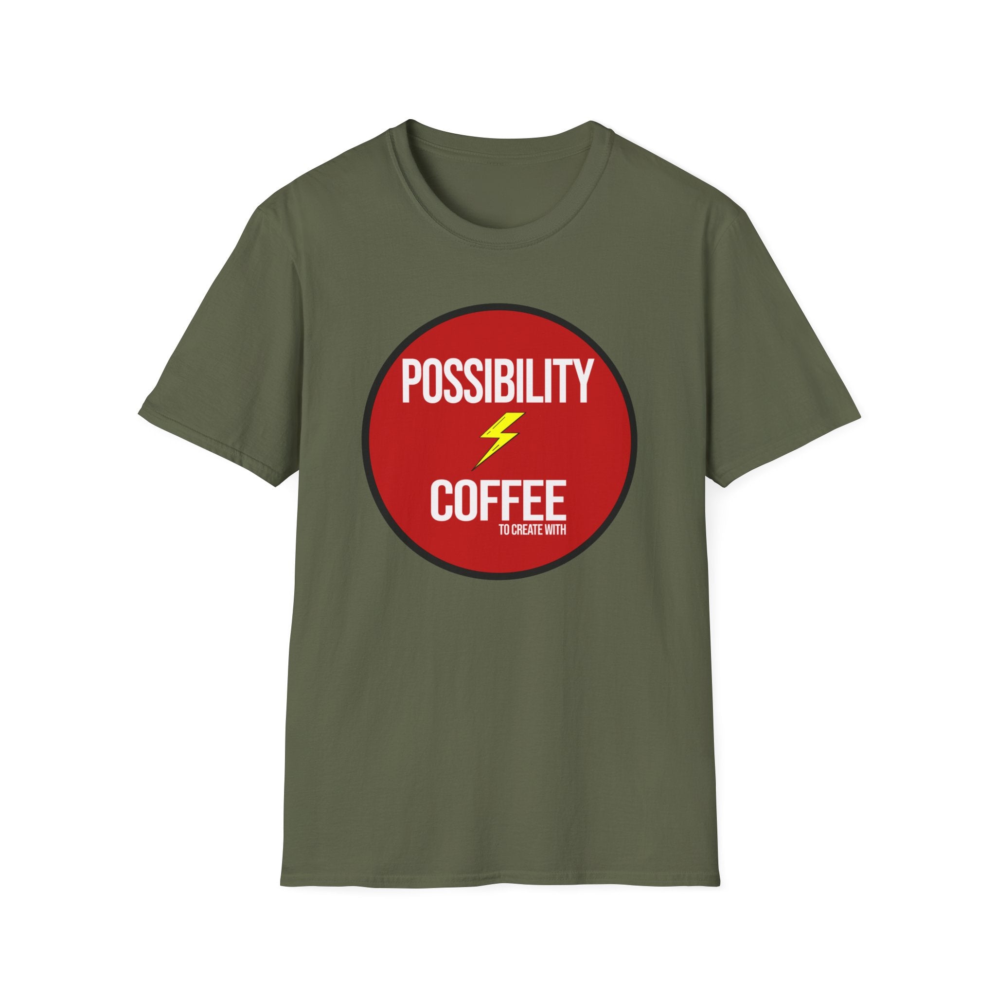 Military Green Possibility Coffee Logo T-Shirt