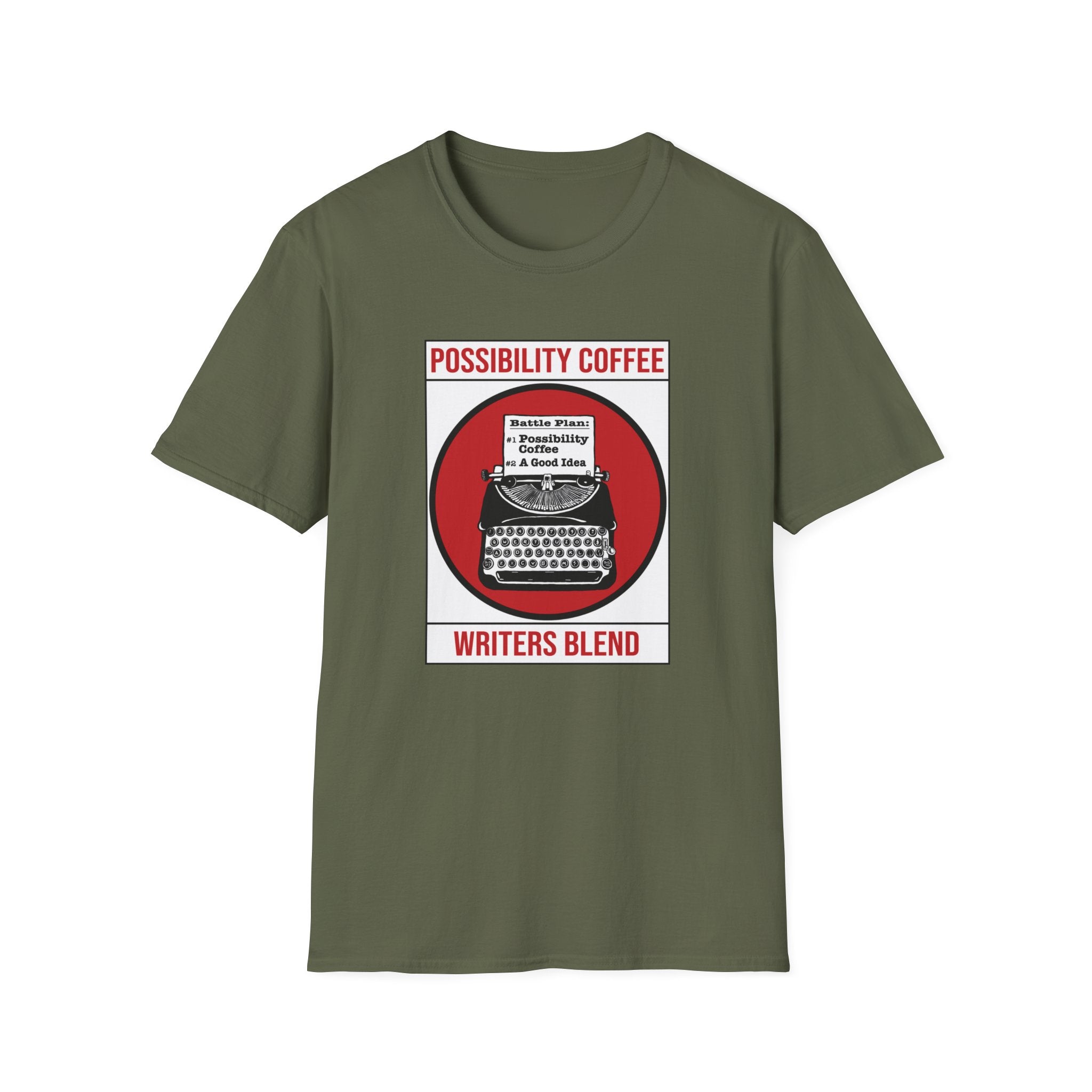 Military Green Possibility Coffee Writers Blend T-Shirt 