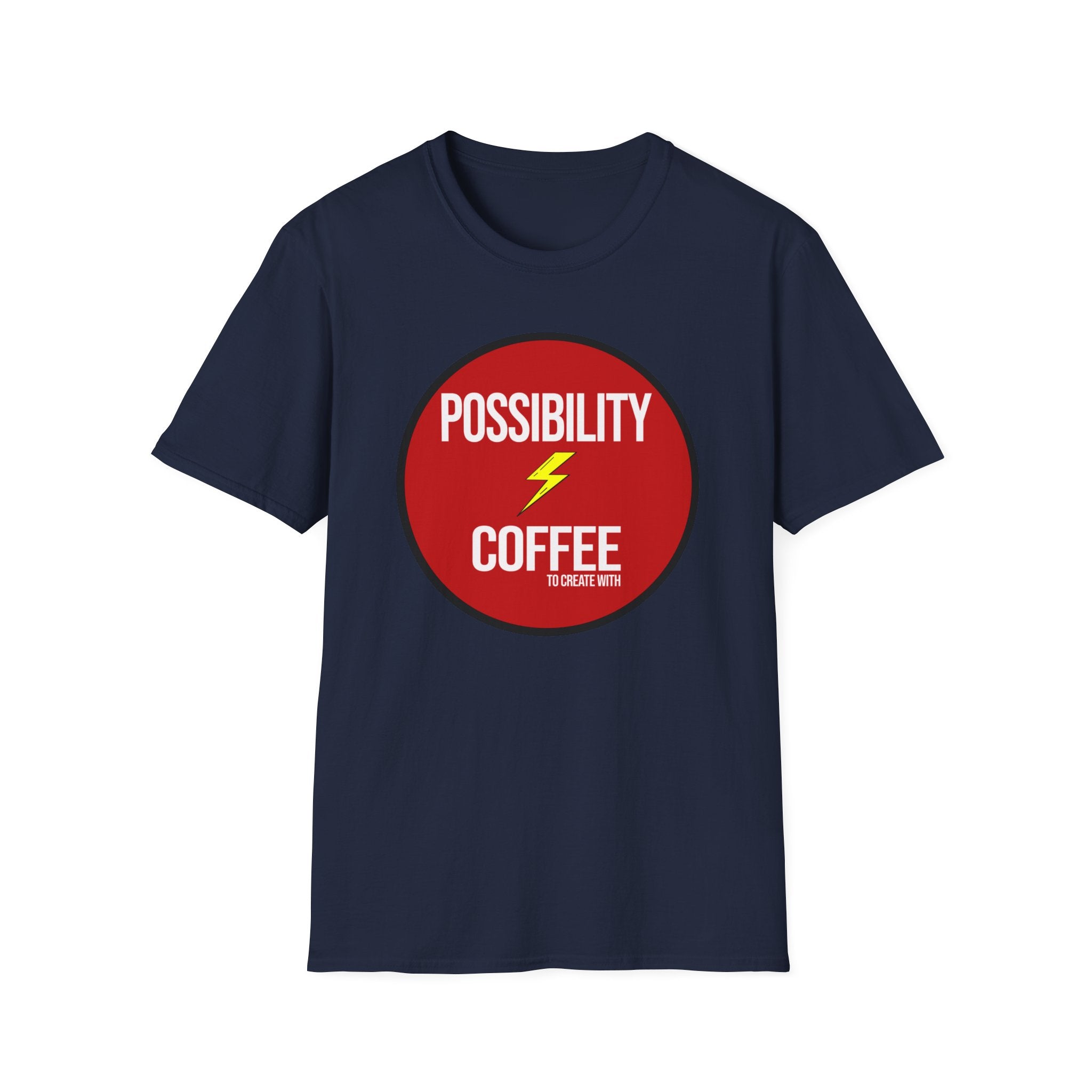 Navy Blue Possibility Coffee Logo T-Shirt