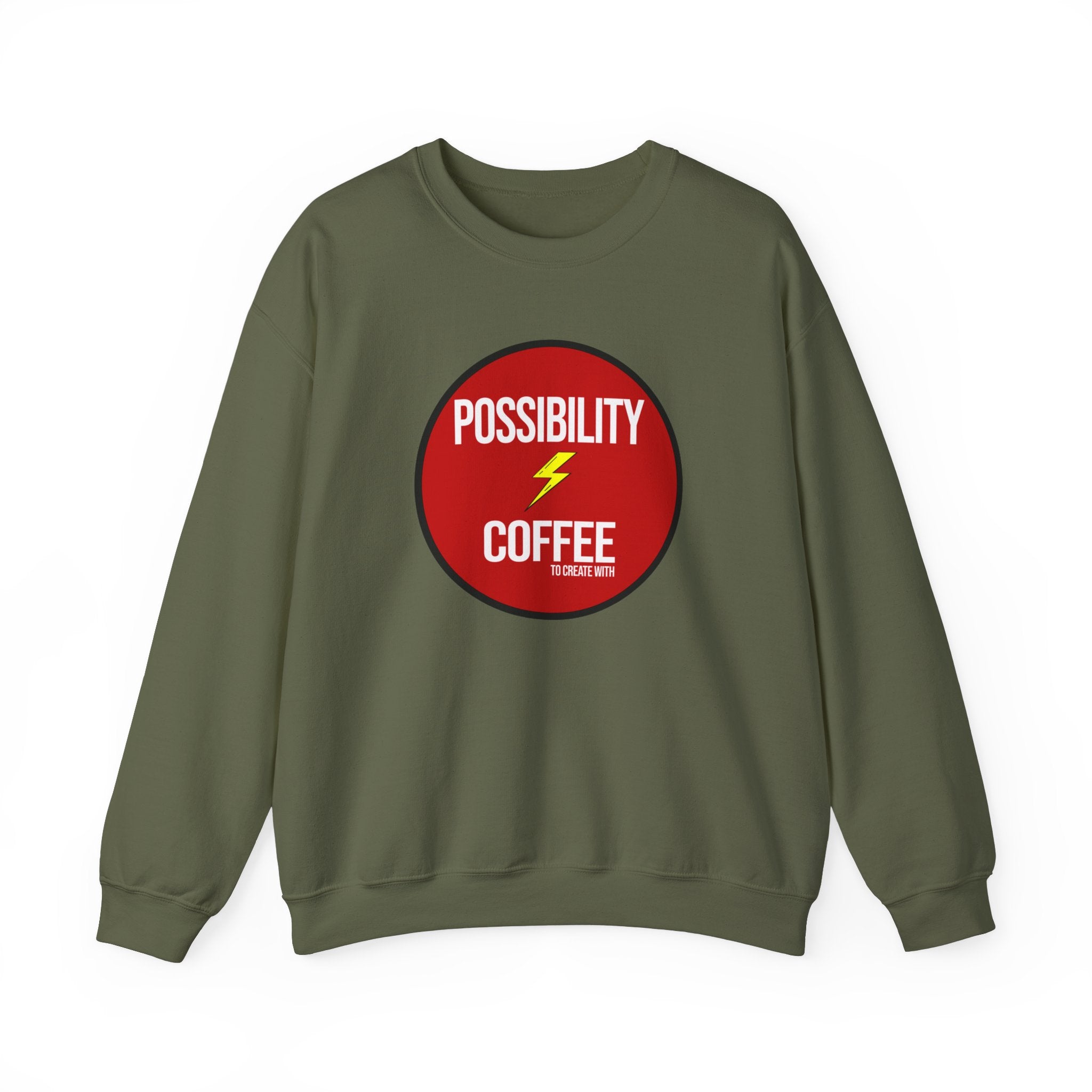 Military Green Possibility Coffee Logo Sweatshirt