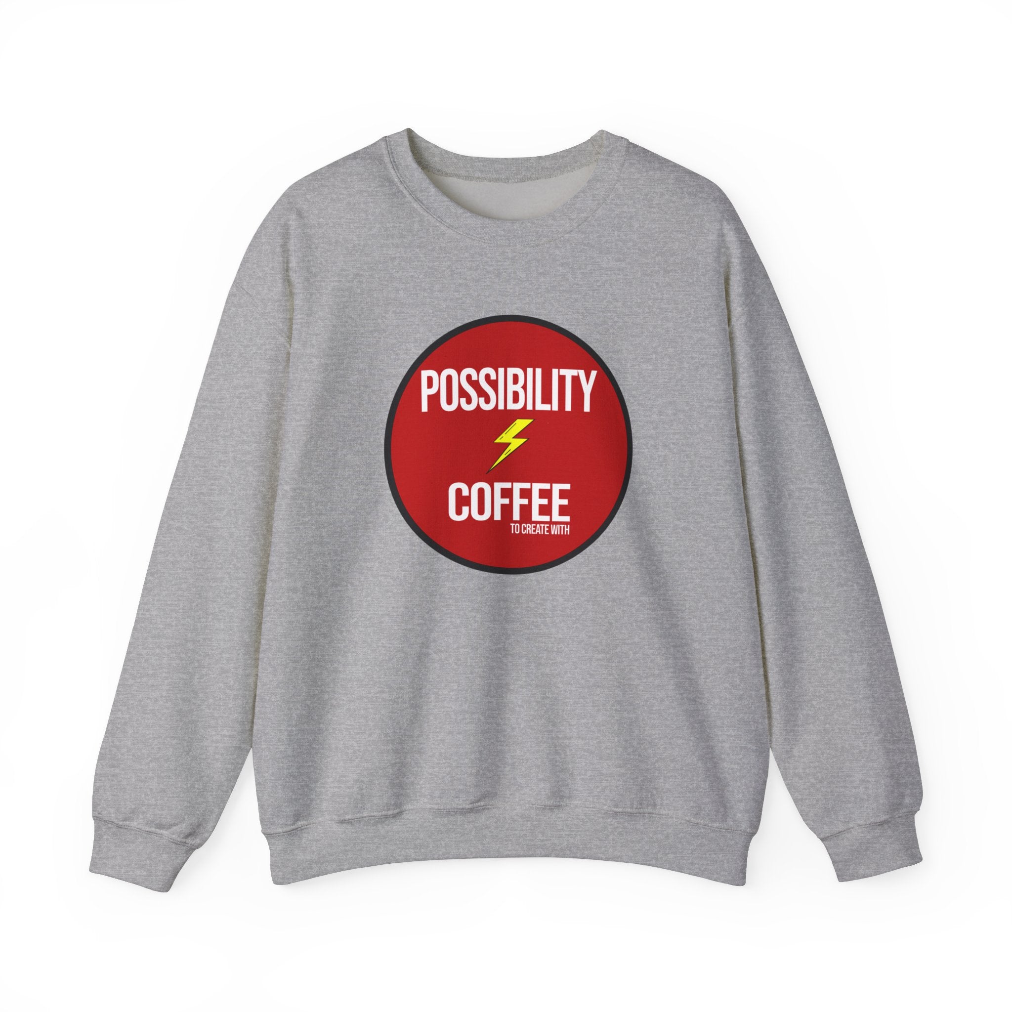 Sports Gray Possibility Coffee Logo Sweatshirt