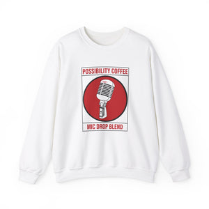 White Possibility Coffee Mic Drop Sweatshirt